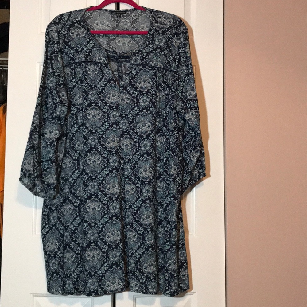 Blue Paisley Dress